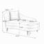 Élégant canapé inclinable recouvert de velours avec coussin rembourré en éponge pour une détente intérieure
