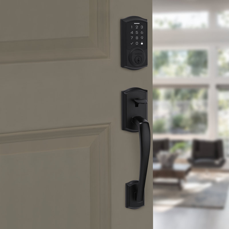 Traditional SmartCode Touchpad Electronic Deadbolt, Matte Black