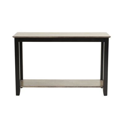 Moderne 1 pièce Console sous-table avec rangement et rangement en bois d'hévéa et placage de noyer