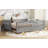 Twin XL Size Platform Bed With Guardrails, Solid Wood Twin XL Bed Frame, Can Be Converted Into A Queen Platform Bed,Gray