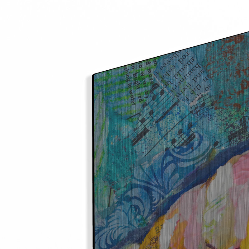 «Blue Spiral» par St. Hilaire Elizabeth, Latitude Run®, art mural en métal, 36 po x 36 po, H 36 po x l 36 po