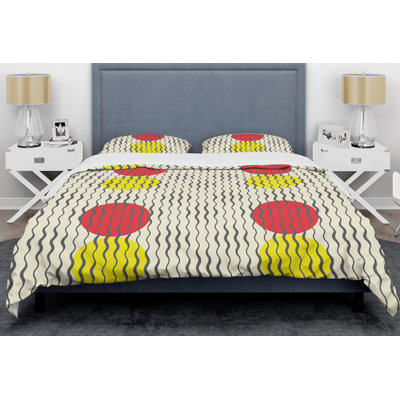 Wave Pattern - Modern Abstract Duvet Cover Set - Microfiber Polyester