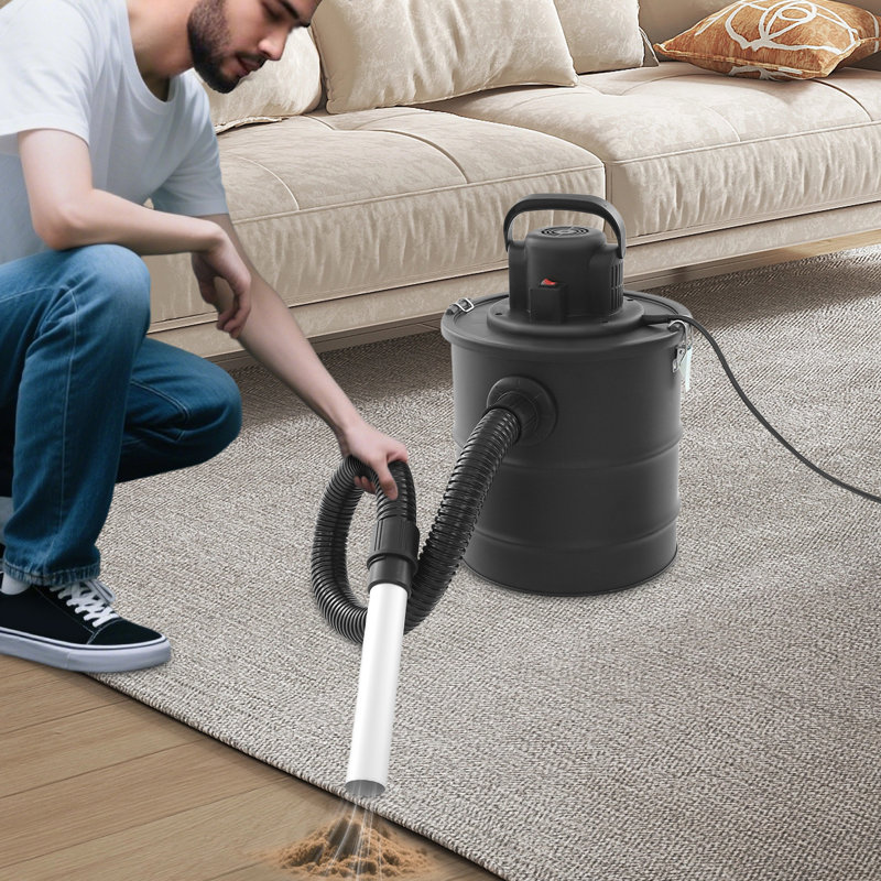 5.28 Gallon Electric Ash Vacuum Cleaner for BBQ Grill & Fire Pit, 18KPa Powerful Suction Dust Collector, 12.6" W x 12.6" D x 15.75" H