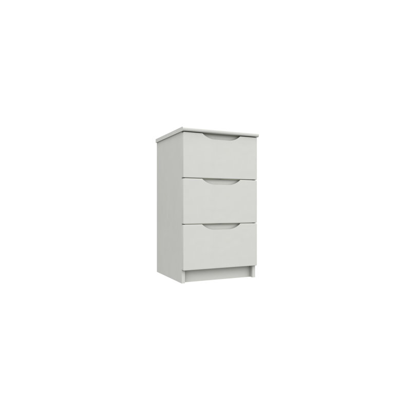 Alianys 38.3cm W Manufactured Wood Bedside Table, White Gloss