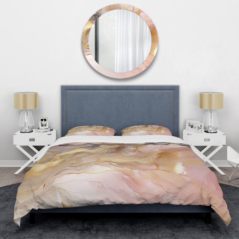Ensemble de housse de couette abstrait en polyester microfibre Exquis Symphony