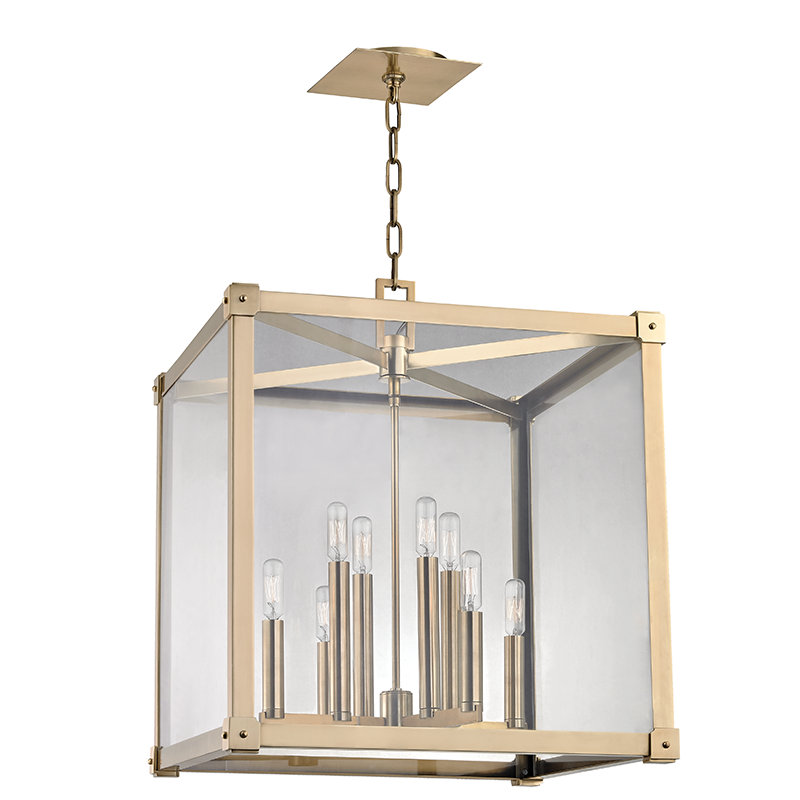 Forsyth 8 - Light Chandelier, Aged Brass