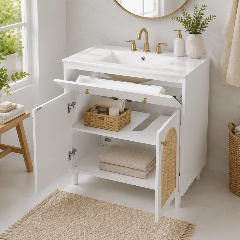 Meuble-lavabo 30 po avec lavabo en céramique