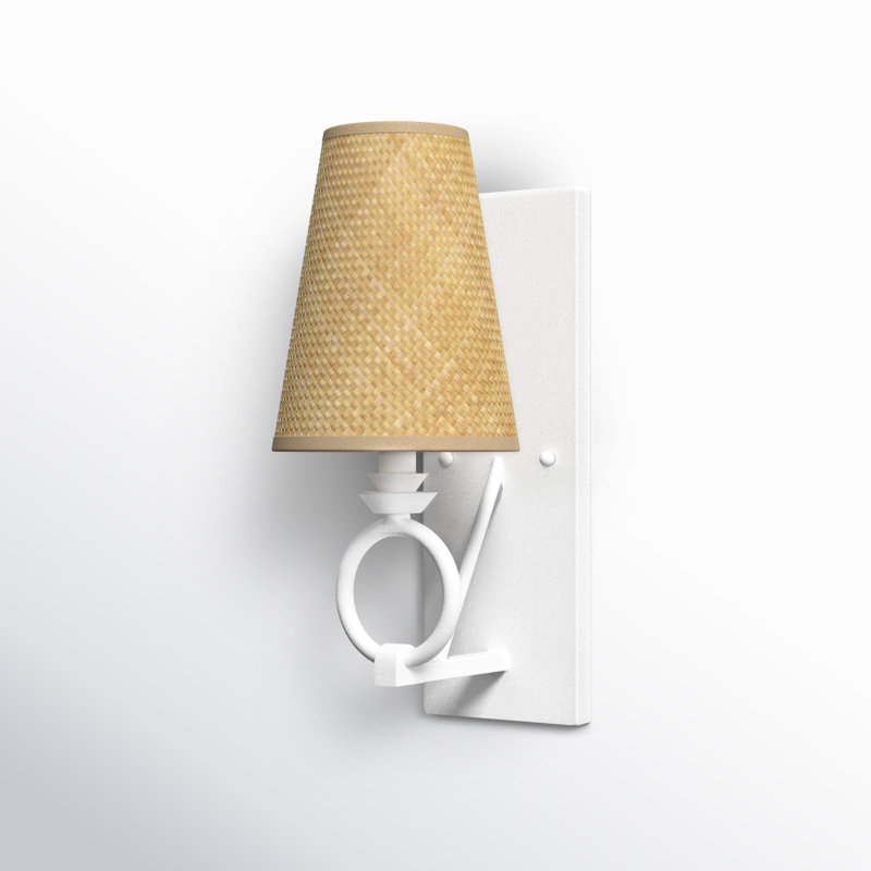 Pendelton 1 - Light Armed Sconce, White Plaster