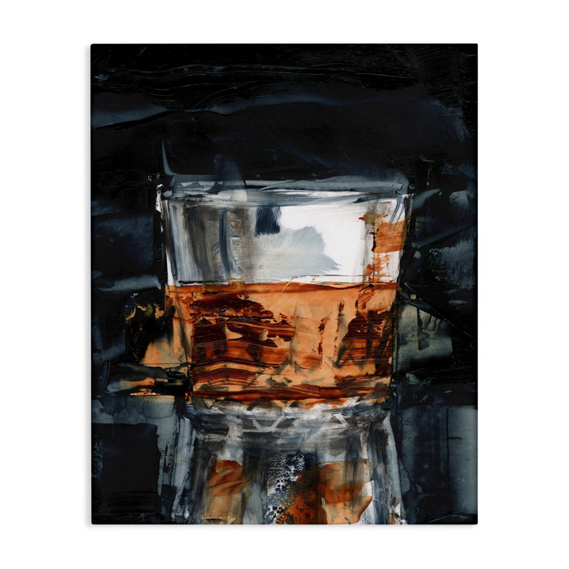  «Whiskey Glass Reflection», art mural par Ethan Harper, H 48 po x l 36 po
