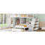 Lit superposé double avec garde-robe, tiroirs, blanc-121069925