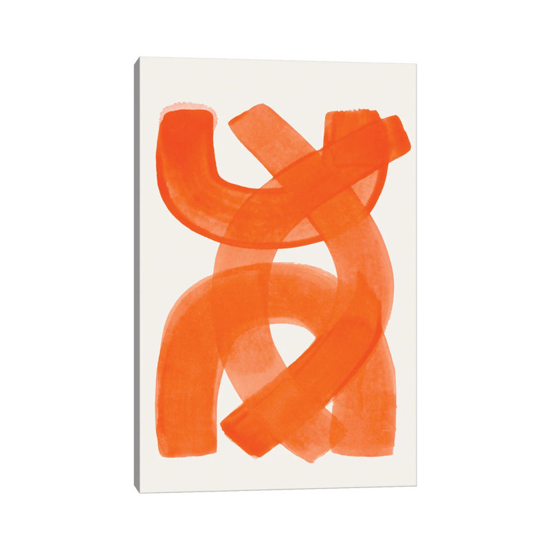 " Orange Brush Strokes " by EnShape, 18" H x 12" W x 1.5" D