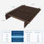 Structure de lit plateforme en bois à profil bas avec support à lattes, conception de lit de plancher, aucun sommier requis, assemblage rapide et facile - double - noyer-133231253-133231256