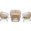 Mobilier de patio avec des vibrations modernes et des housses de coussin, sièges de table de style ovale