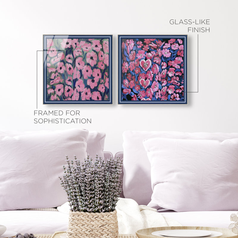 Forever Blooming Set Set by Oliver Gal, 26"H x 26"W, Silver Floater Frame