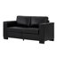 Canapé de salon 93,7 po en similicuir de style moderne, canapé à accoudoirs carrés avec porte-gobelet, canapé de rangement-1489293832