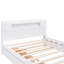 Lits de rangement en bois peu encombrants avec DEL, grand lit, conception moderne