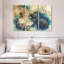 Vélo rétro sur toile abstraite, impression sur toile 3 pièces-96149986