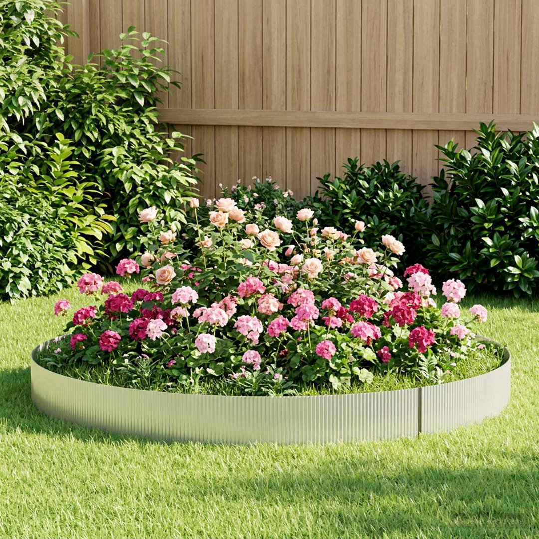 vidaxl Lawn Edging Galvanised Steel Garden Border Outdoor Barrier Pathway