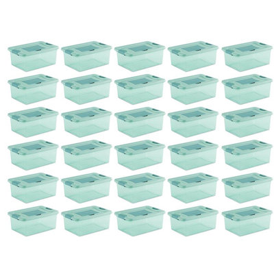 Sterilite Fresh Scent Stackable Plastic Storage Tubs & Totes Set