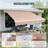 Manual Retractable Awning, 12 x 10 ft Outdoor Patio Awning Retractable Sun Shade, Water-Resistant Polyester Patio Door Window Awning Sunshade Shelter with Crank Handle for Backyard, Balcony