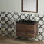 Meuble-lavabo mural moderne 30 po avec plateau en résine intégré, 2 tiroirs à fermeture en douceur et assemblage complet
