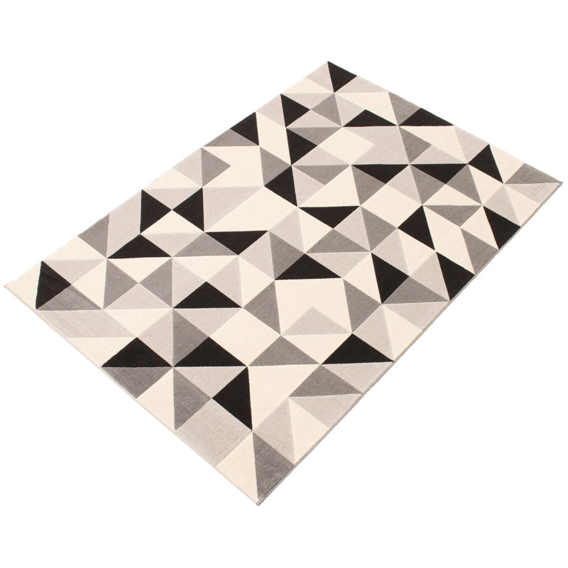Ensemble de tapis géométriques Praneeth, Rectangle 3 pi 11 po x 5 pi 7 po