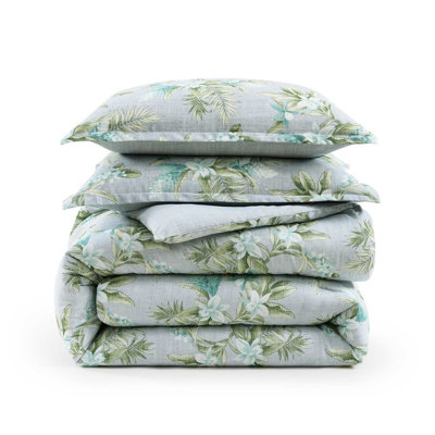 Tommy Bahama Floral Enchantment Cotton Blue Comforter Set