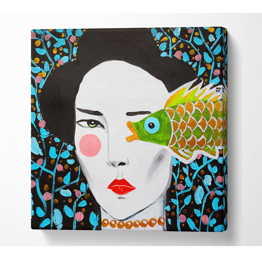 Geisha Fisch - Kunstdrucke auf Leinwand - Wrapped Canvas