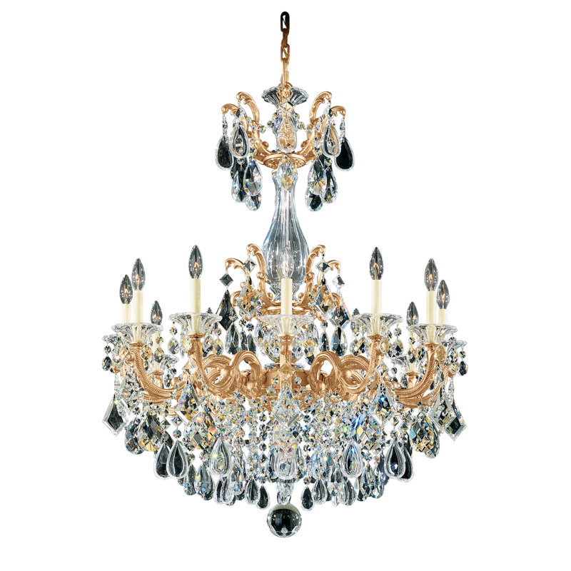 La Scala 12 - Light Chandelier, Heritage Clear, French Gold