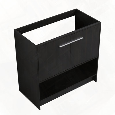 Armoire de meuble-lavabo autoportante avec deux portes sans lavabo