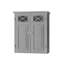Armoire murale amovible à deux portes Woodley avec panneaux en verre moulé en croix et tablette réglable-660577831