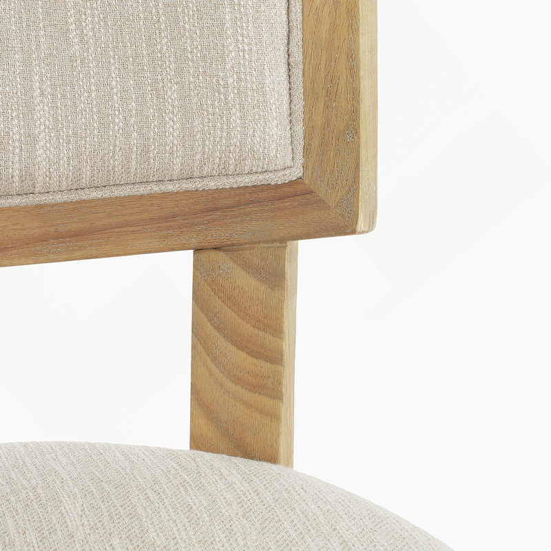 Ensemble de 2 chaises de salle à manger de style campagnard rembourrées avec structure en bois d'hévéa durable et confort moelleux.