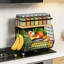 Tablette de rangement magnétique pour réfrigérateur et cuisine, bac d'organisation polyvalent avec couvercle en bois pour les fruits, légumes, épices et garde-manger