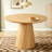 Modern MDF Wood Texture Stickers Circular Dining Table