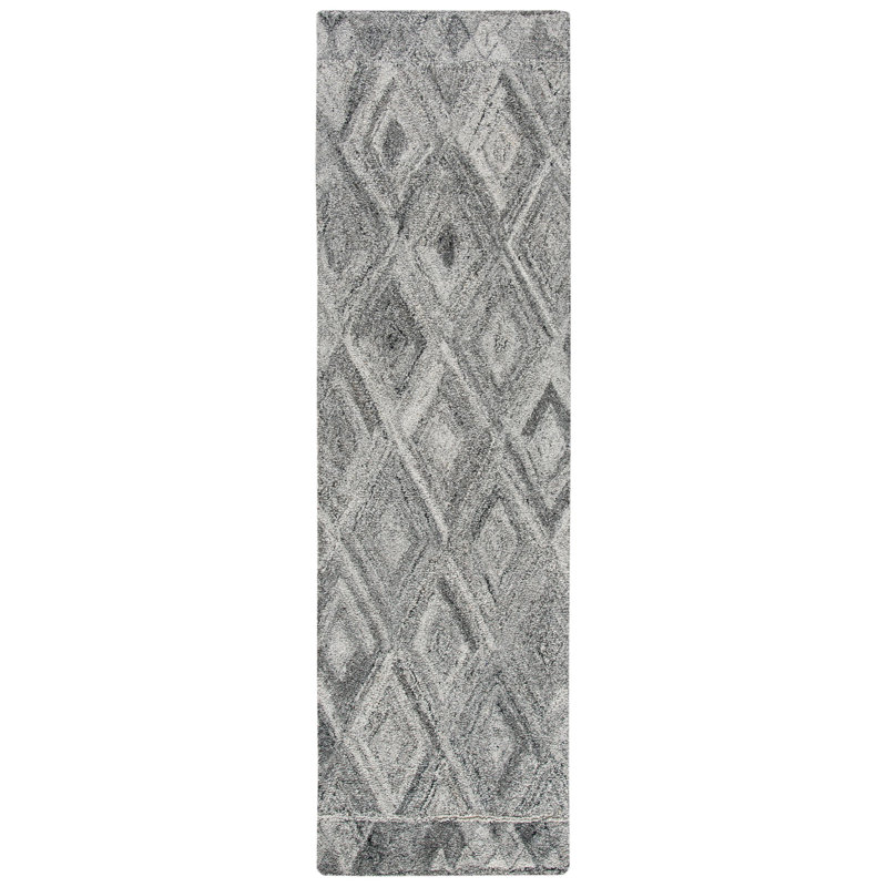Hamm Hand Tufted Performance Geometric Rug, Runner 2'3" x 8'