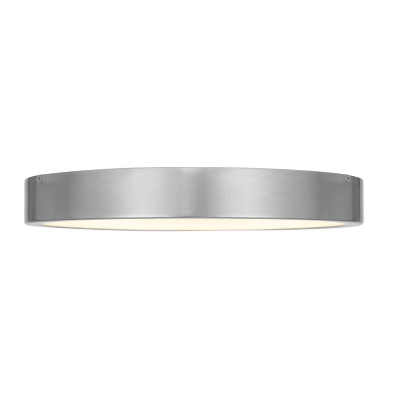 14-inch Aluminum LED Recessed Light Fixture, 14" Width, Brushed Nickel