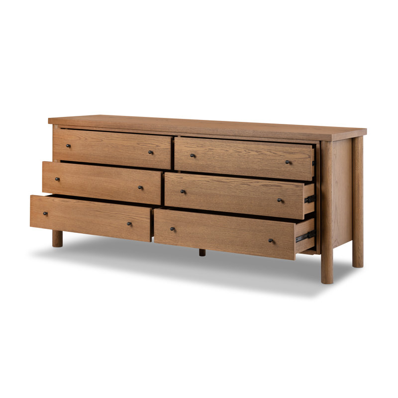 Linda 75'' W 6 - Drawer Dresser, Brown