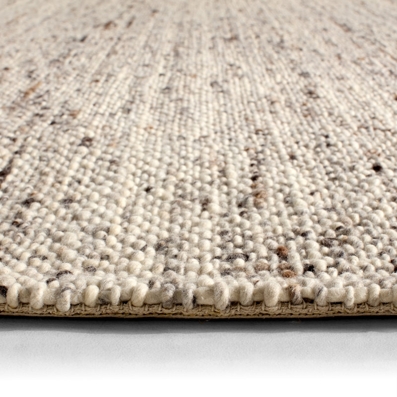 Tapis gris en laine fabriqué à la main Elya, Rectangle 6 pi x 9 pi