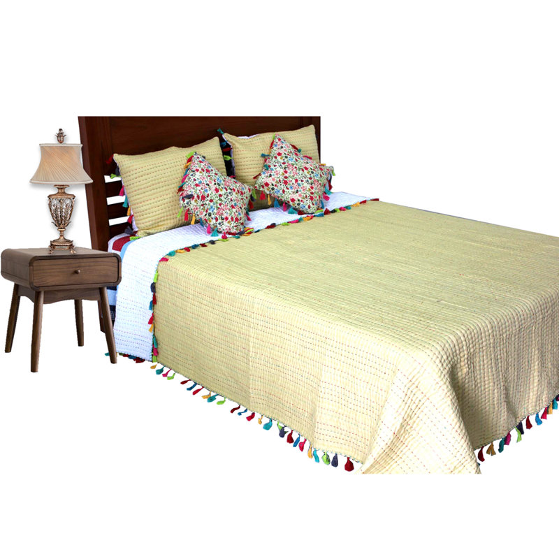 Courtepointe simple réversible, Courtepointe pour lit grand super