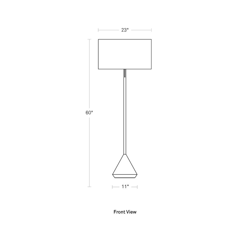 Flask Floor Lamp, Whitewashed Ash