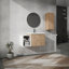 Meuble-lavabo mural avec lavabo et armoire latérale-114704408