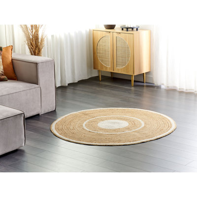 Round Lathan Hand Woven 140cm X 140cm Area Rug