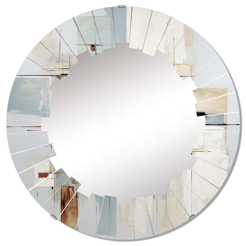 Woodhull - Modern Wall Mirror Round, 32 po x 32 po