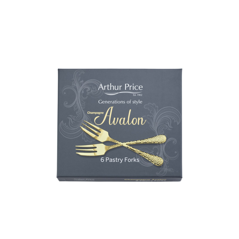 Champagne Avalon Stainless Steel Specialty Fork, Gold