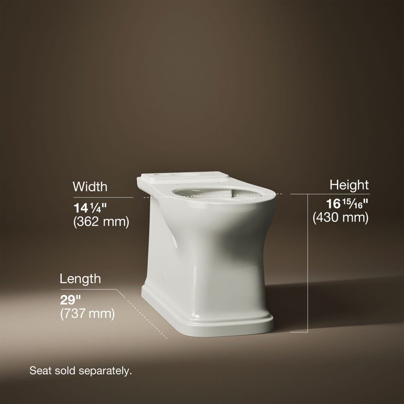 Cuvette de toilette allongée avec siphon Claude par Studio McGee, Dune