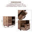 Classeur roulant Nevio, tiroir de bureau en bois, classeur avec tiroirs, armoires de bureau, supports et tablettes, support d'imprimante-88507032