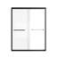  Porte de douche double coulissante 56-60 "x 72" en verre trempé avec cadre en aluminium