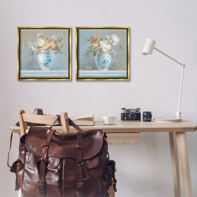 «Heirloom Bouquet Pitcher», ensemble de 2 toiles flottantes encadrées par Danhui Nai