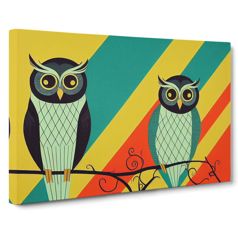 Owl Deco - Wrapped Canvas, 35cm H x 50cm W x 3cm D