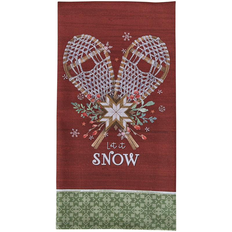  Let It Snow Printed Dishtowel Set Of 2, Let It Snow